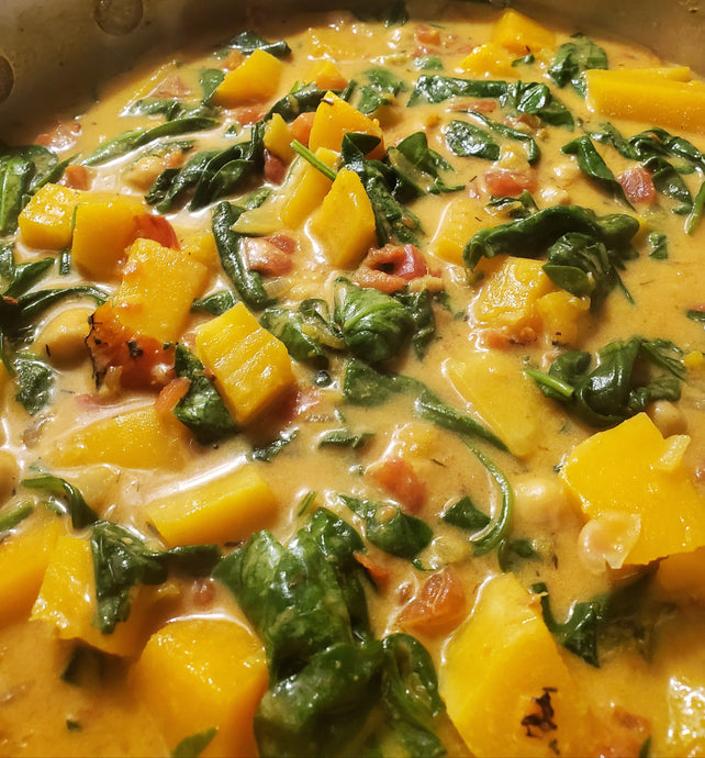 Curry Butternut Squash with Wild Rice